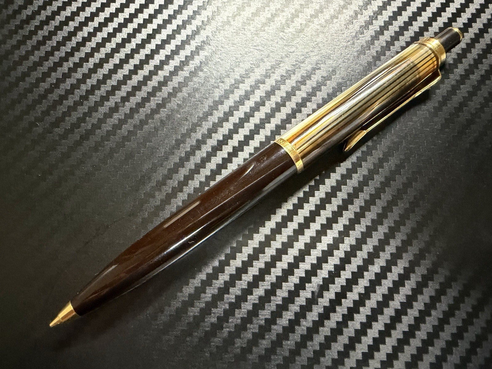 Pelikan W.-Germany D400 Brown Stripe 0.5mm Mechanical Pencil excellent