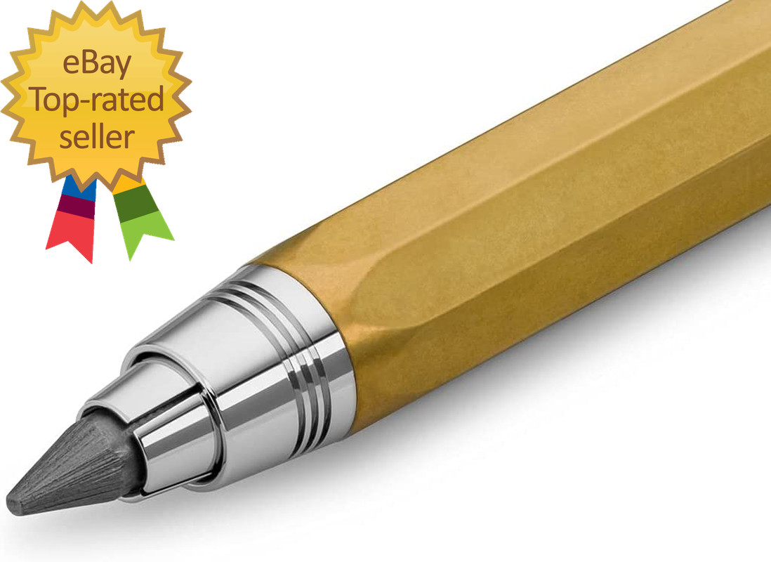 SKETCH up Clutch Pencil 5.6 Mm 5B Brass with Lead Refill I Pencil 10.5 Cm