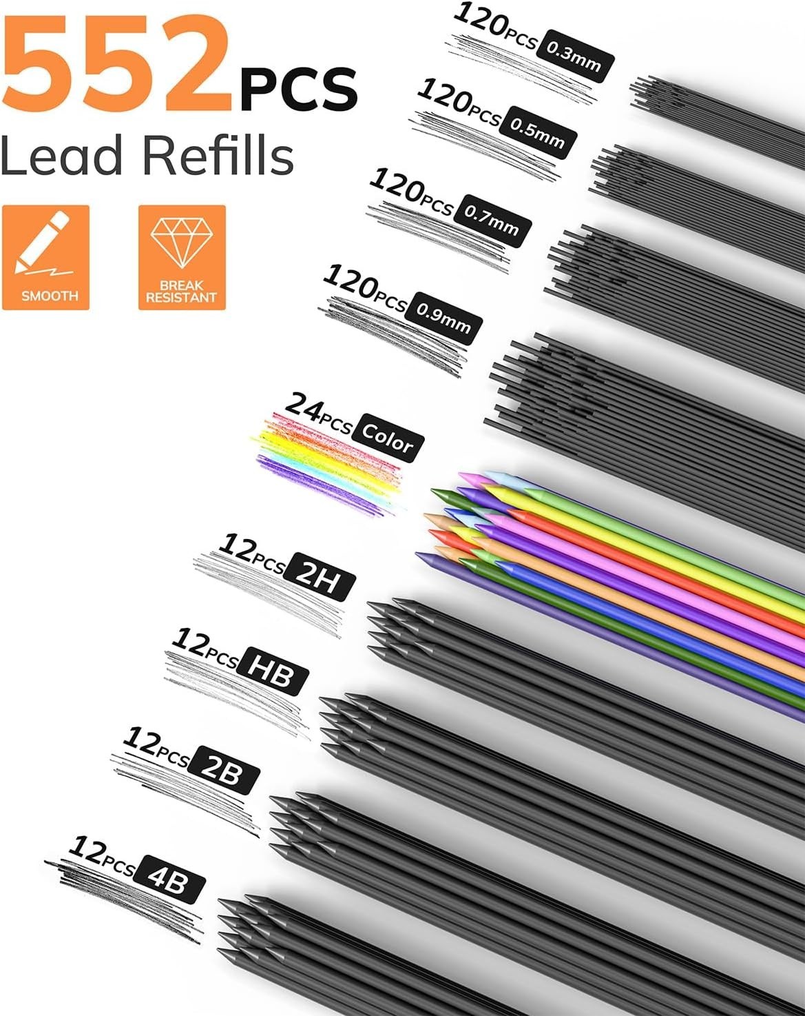 Professional Mechanical Pencil Kit – 27 Pieces with Non-Slip Comfort Grip