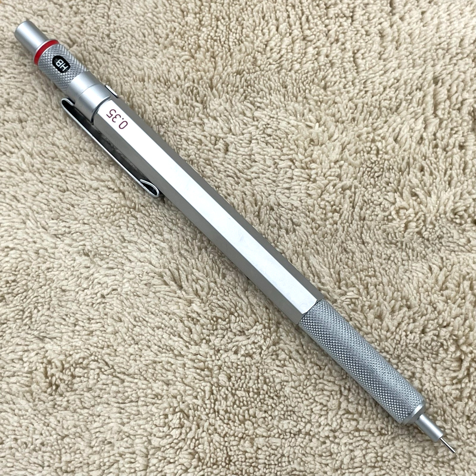 Vintage rOtring 600 Silver 0.35mm Mechanical Pencil No Logo Rare Japan