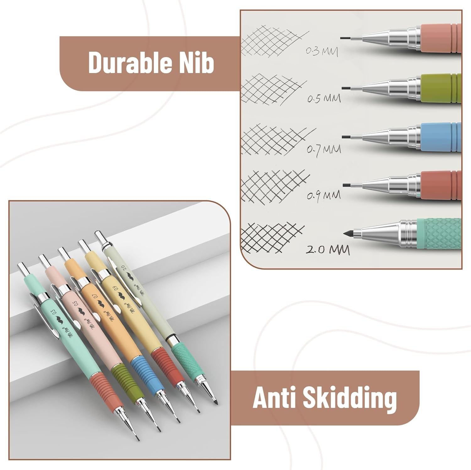 Elegant Mechanical Pencil Set in Pastel Colors – Perfect for Creative Minds