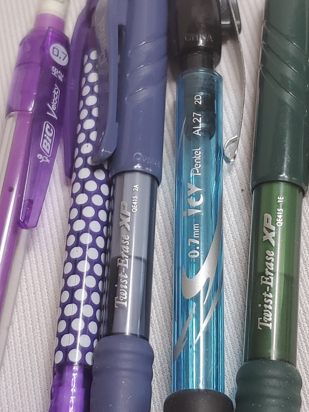 Vintage Mechanical Pencils Lot Pentel XP ICY Twist Erase Extra 7mm lead & Eracer