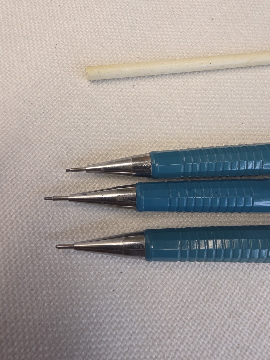 Pentel P207 Blue & Chrome 0.7mm Mechanical Pencil, with pocket clip, 3 Pcs