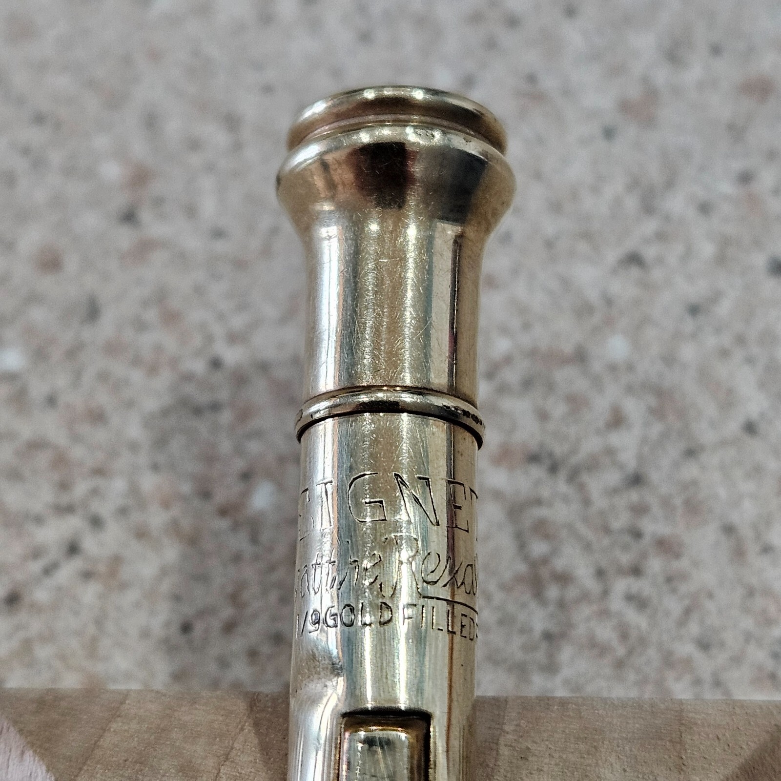 Signet Gold Filled Etched 5.25″ Mechanical Pencil “Sold Only At Rexall Stores”
