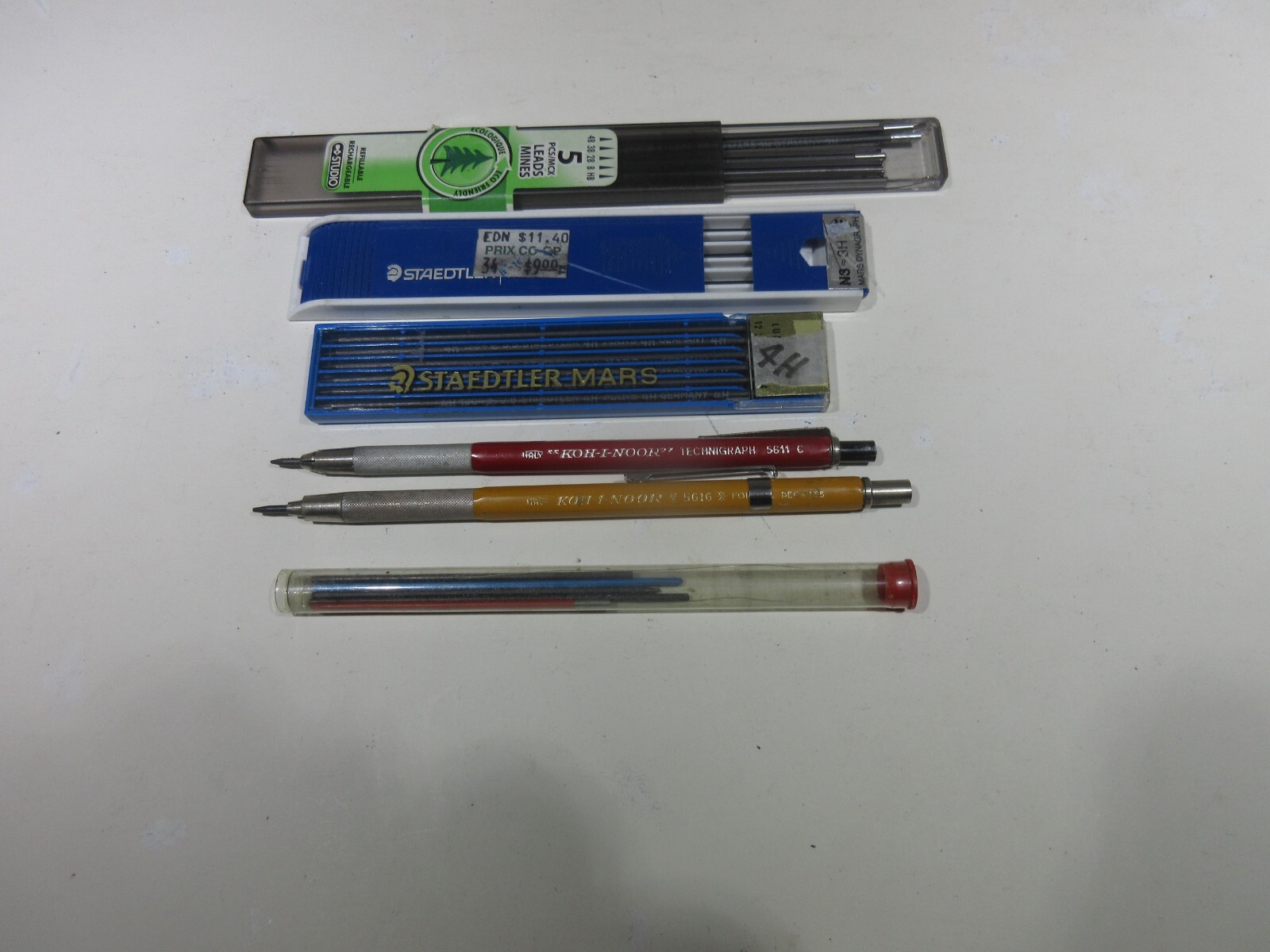 Two KOH-I-NOOR Mechanical Pencils Technigraph #5611 – # 5610 Italy=leads