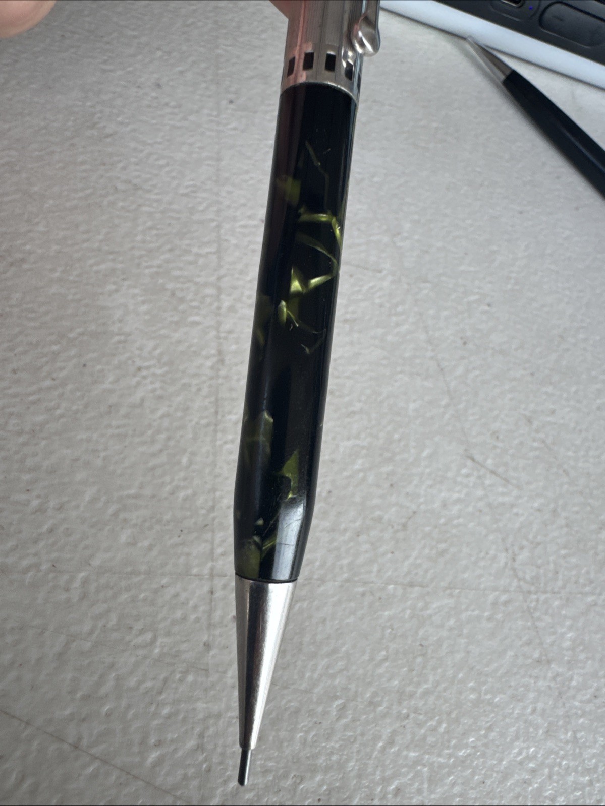 Vintage Genuine Eversharp Repeater Marble Mechanical Pencil Black Green 1.1mmUSA