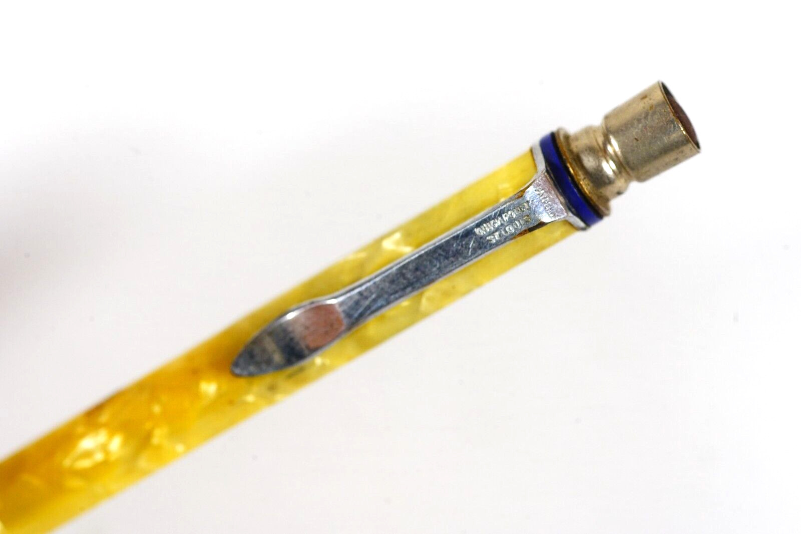 St Louis Quick Point Marbled Celluloid Mechanical Lead Pencil 1930-40s