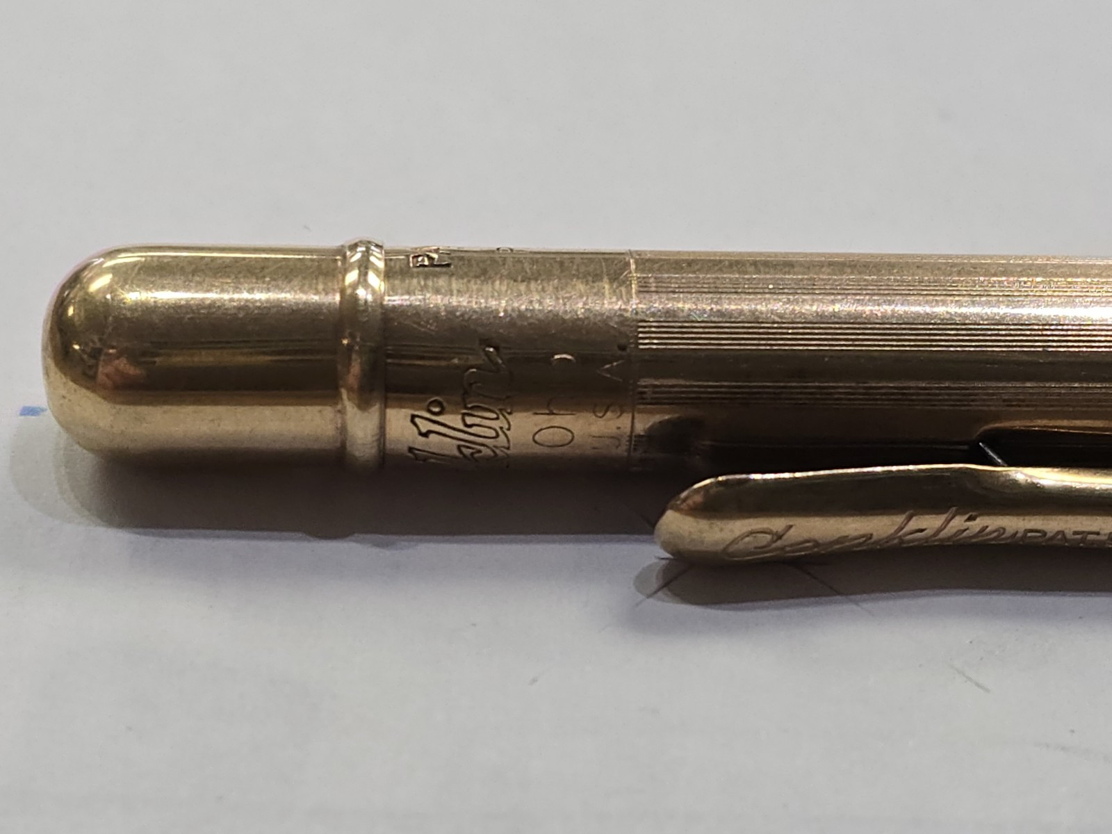 CONKLIN PAT 1920 Rolled Gold No 4RS Ring Top Mechanical Pencil TOLEDO Ohio