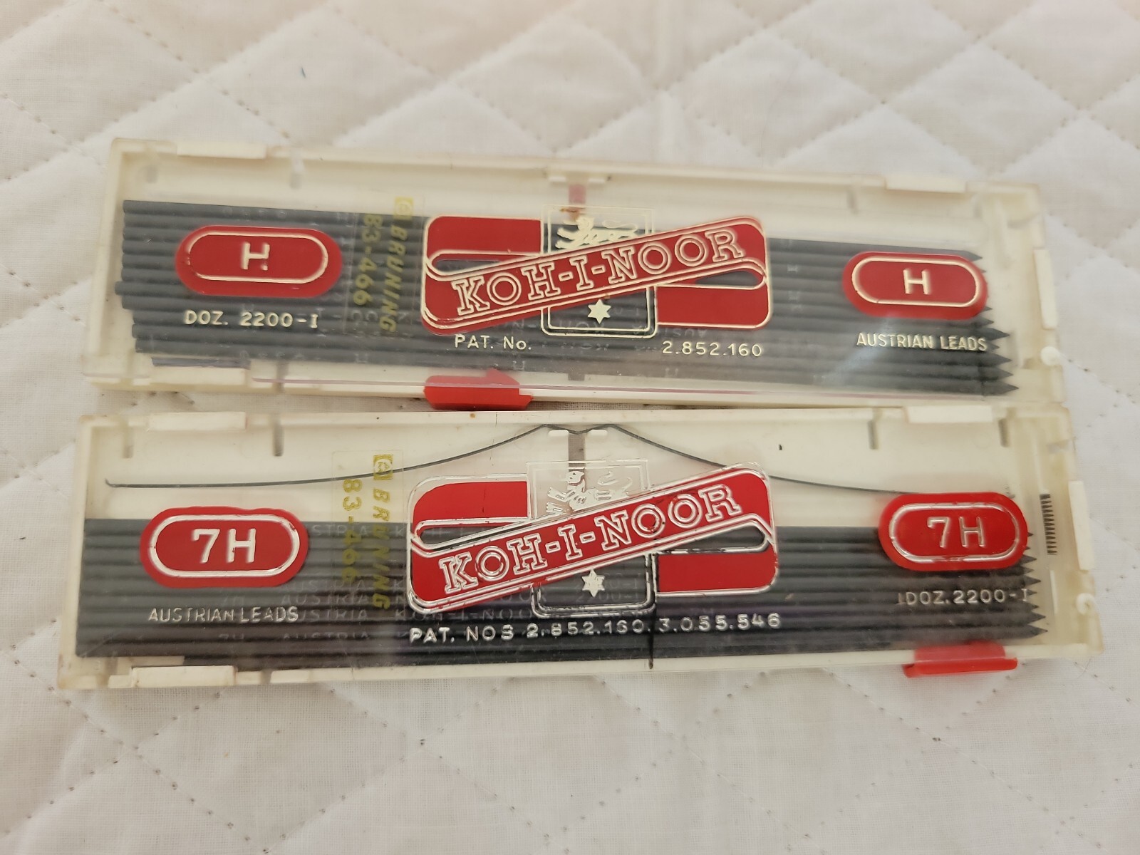 Vintage Koh-I-Noor Austrian Pencil Leads No. 7H & H Made in Italy