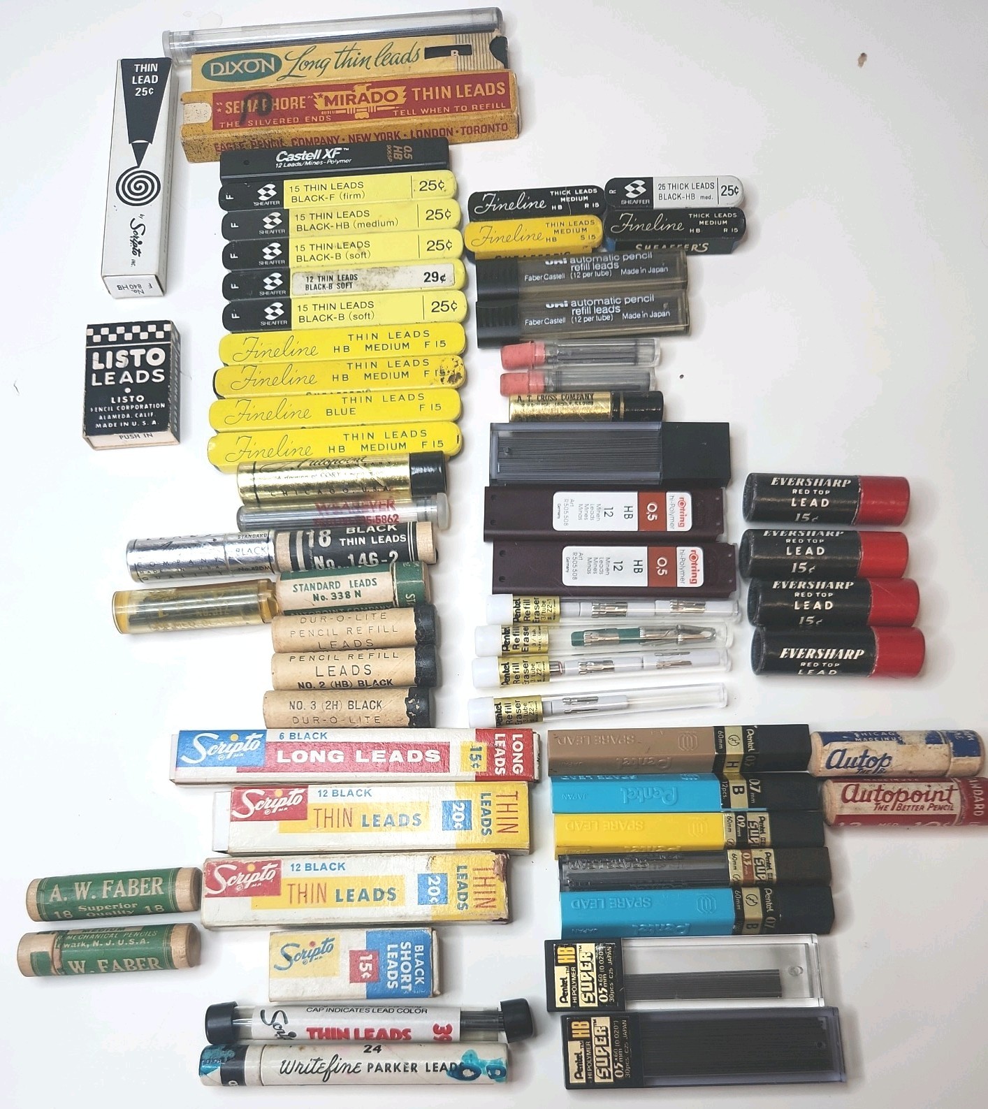 LARGE LOT VINTAGE PENCIL LEAD MECHANICAL
