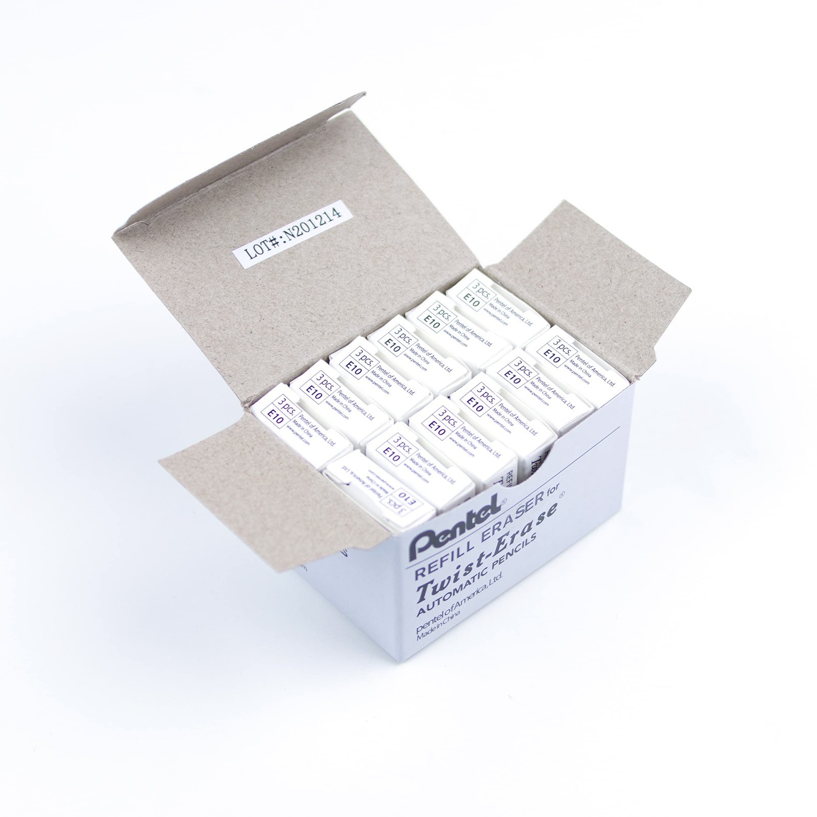 36 Pack Twist-Erase Pencil Refill Erasers – Perfect for School & Office Use
