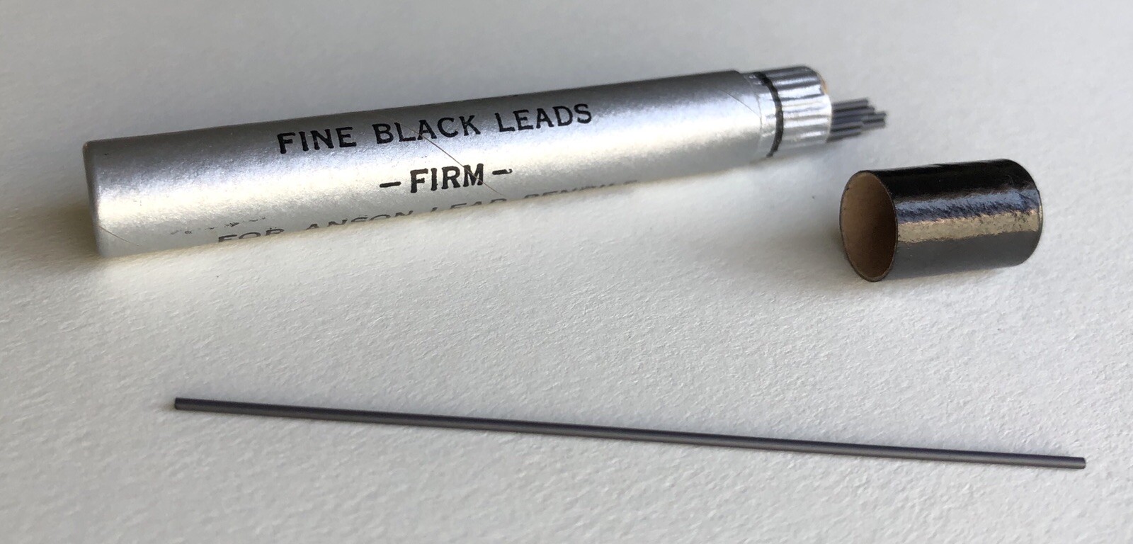 Vintage Anson .9mm Firm Black Mechanical Pencil Leads Tube Of 12 Graphite Sticks