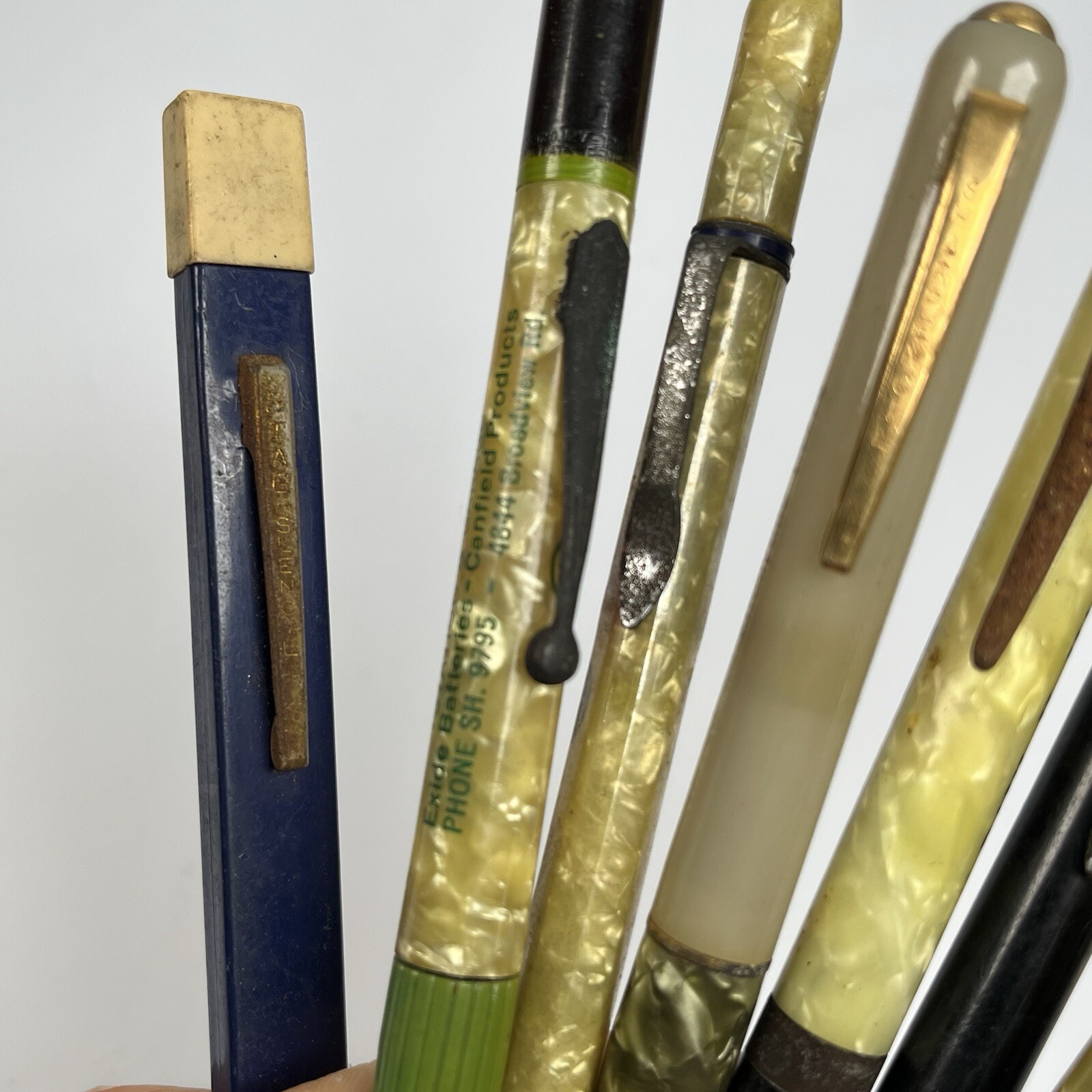 Vintage Mechanical Pencil Lot Advertising Wm Penn General Electric Pearl Shell