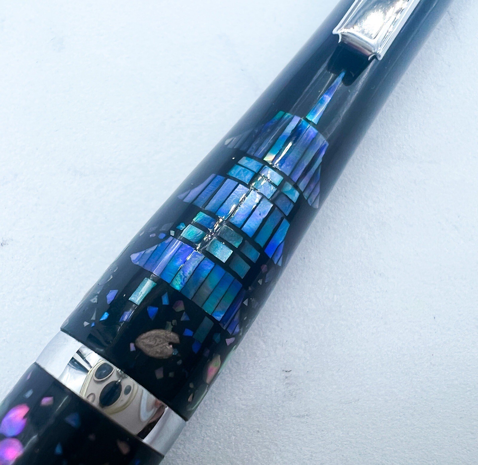 NOS Pilot Hand made Raden Mother Of Pearl Inlay Mechanical Pencil AUTOMATIC LEAD