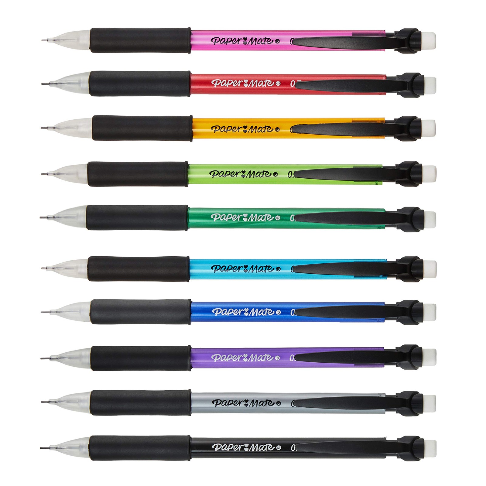 Paper Mate Mechanical Pencils Write 12 Count (Pack of 1), Green/Blue/Red
