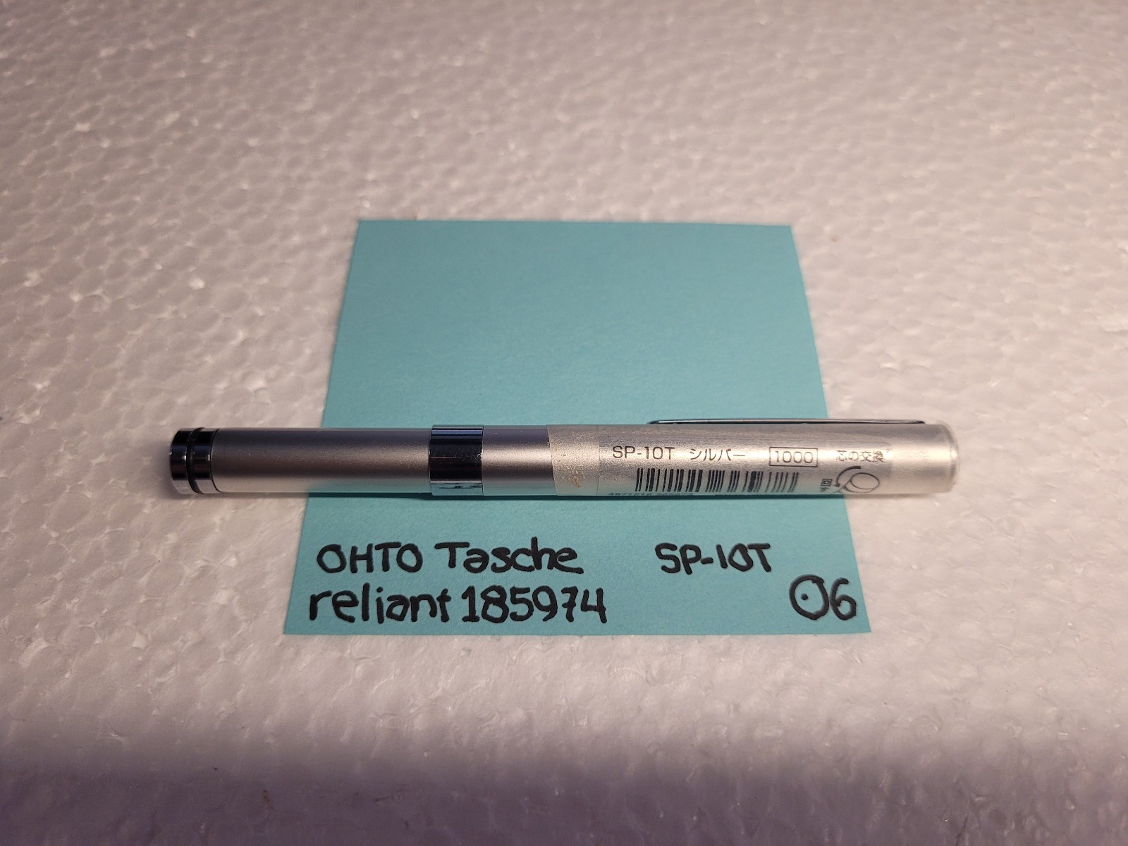 OHTO SP-10T Tasche 0.5mm Mechanical Pencil Silver Discontinued NOS EDC O-Ring