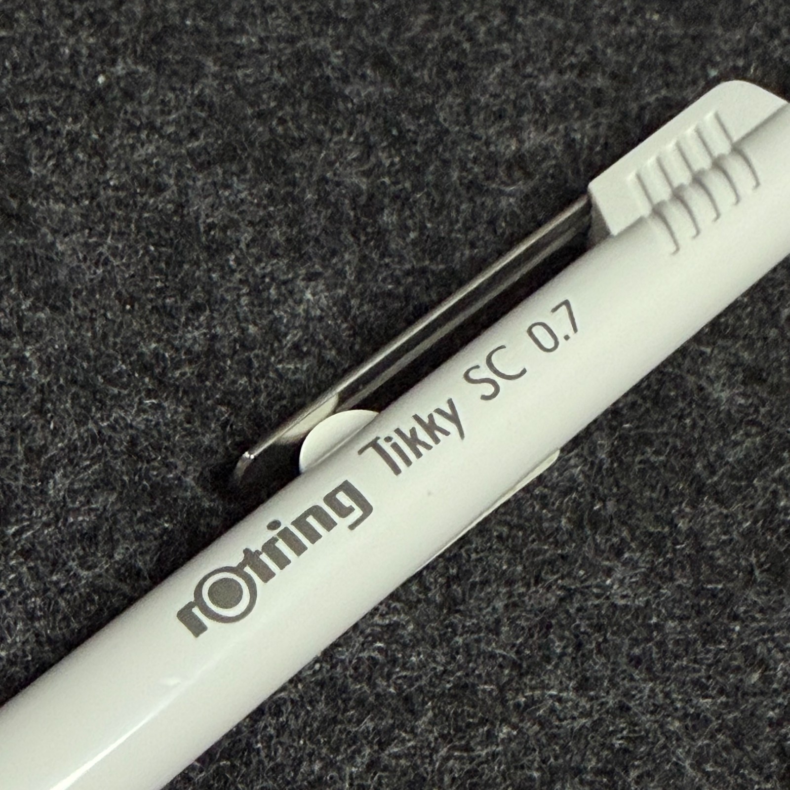 NOS Vintage rOtring Tikky SC 0.7 mm White Retractable Sleeve Rare w/ Sticker