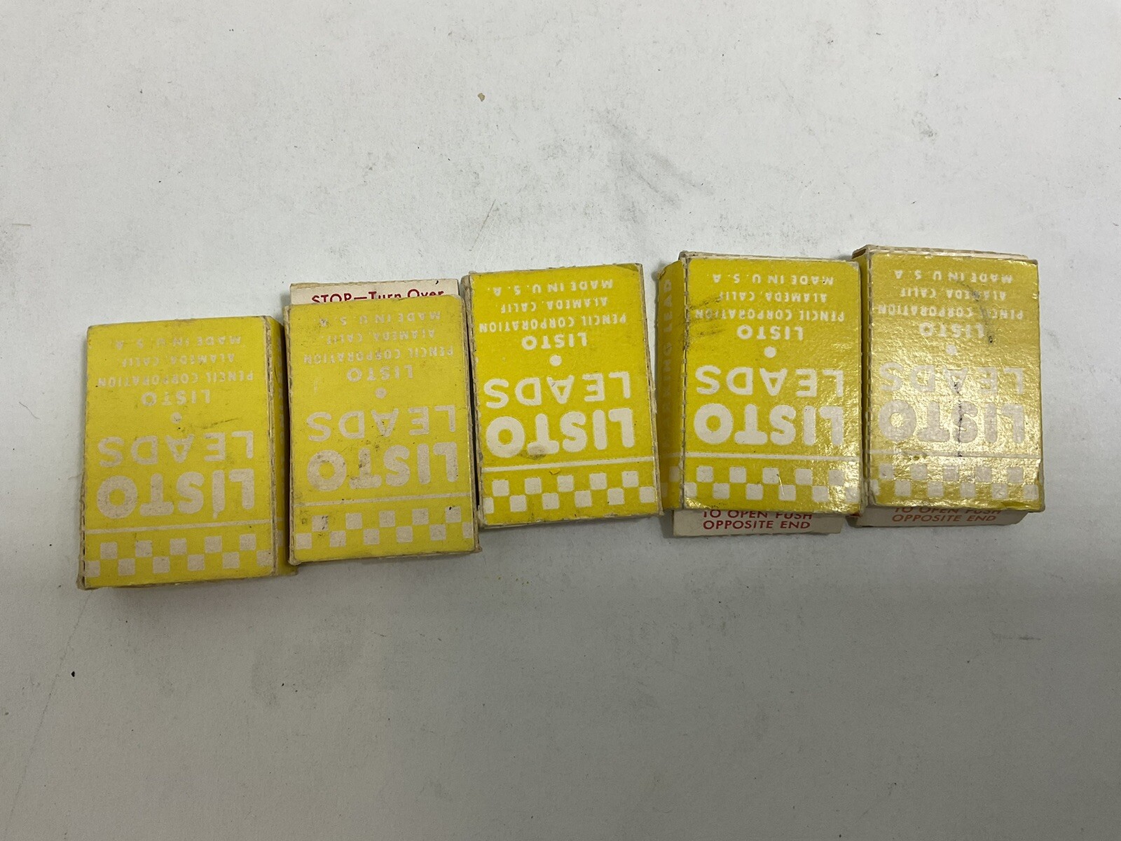 Listo Yellow Leads No 162 Vintage Lot Of 5 FoundArtShopCom