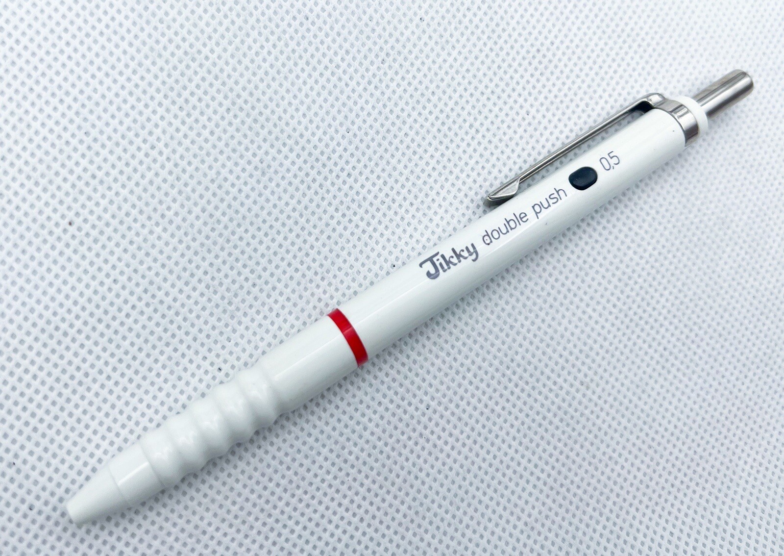 NOS Rotring Tikky Double Push retract mechanical pencil 0.5mm white