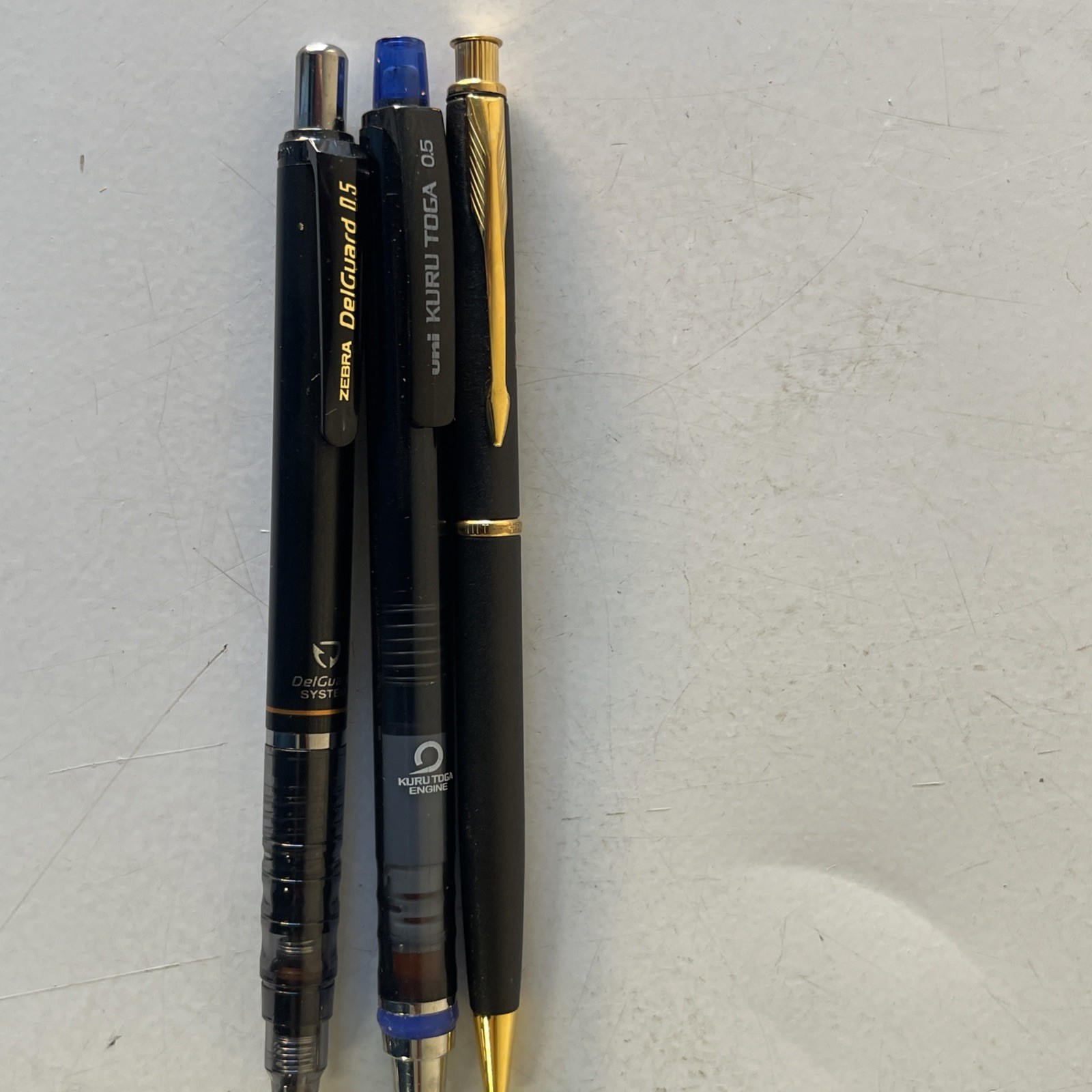 Zebra DelGuard Uni Kuru Toga 0.5mm Lead Mechanical Pencil Lot Of 3 Parker Pencil