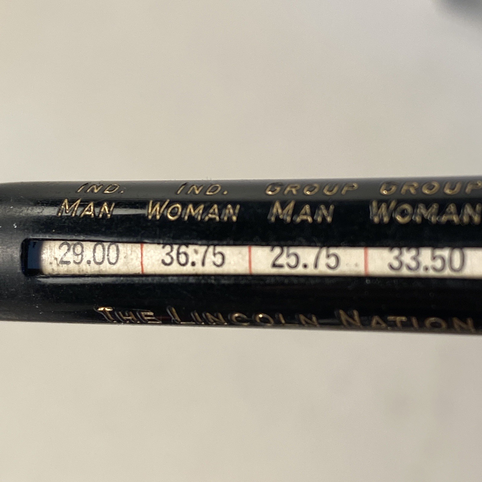 VTG Monroe Mechanical Pencil Dial A Rate Life Insurance Lincoln National Rare
