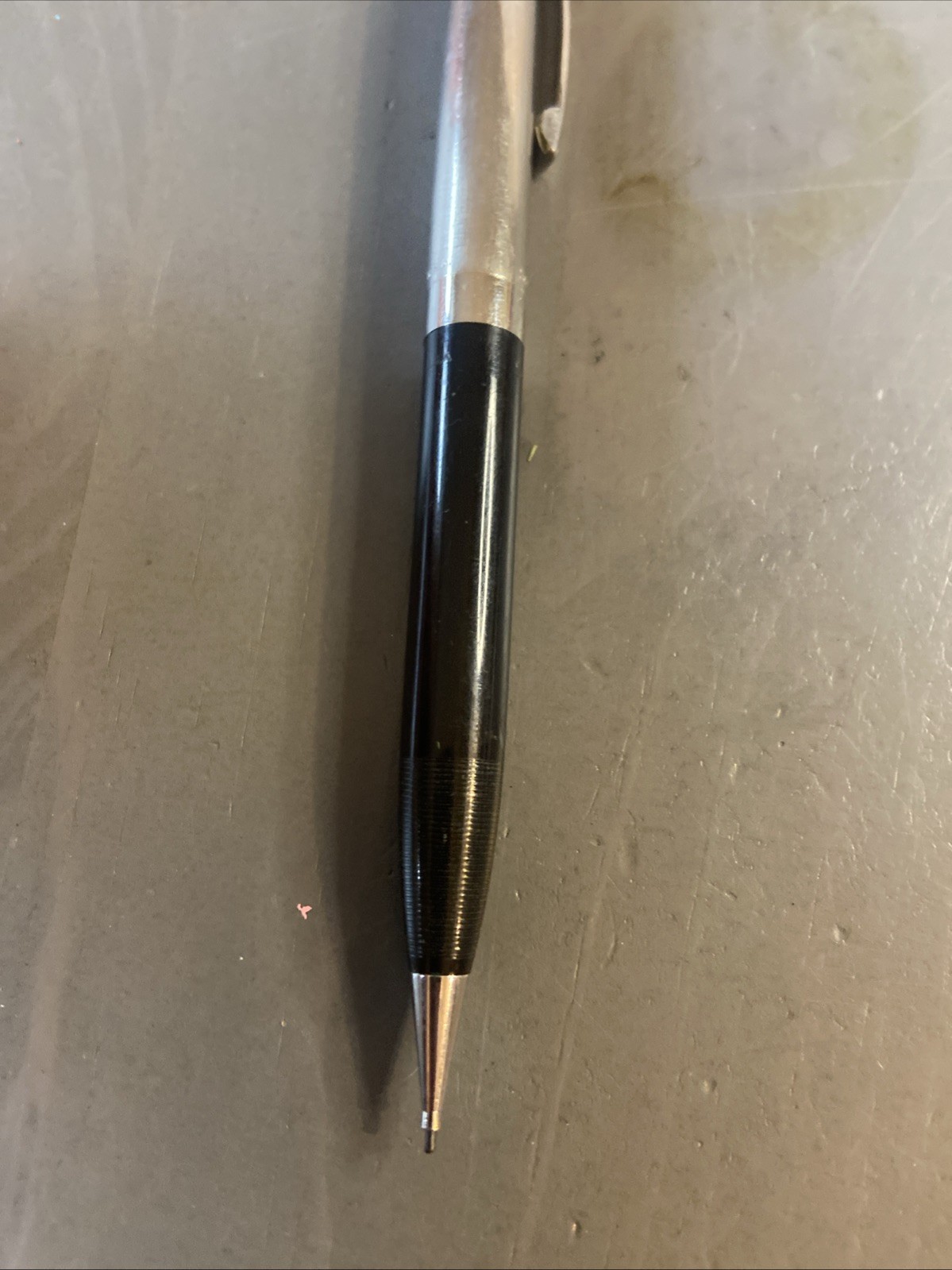 Vintage Scheffers Mechanical Twist Pencil Shiny Silver & Black