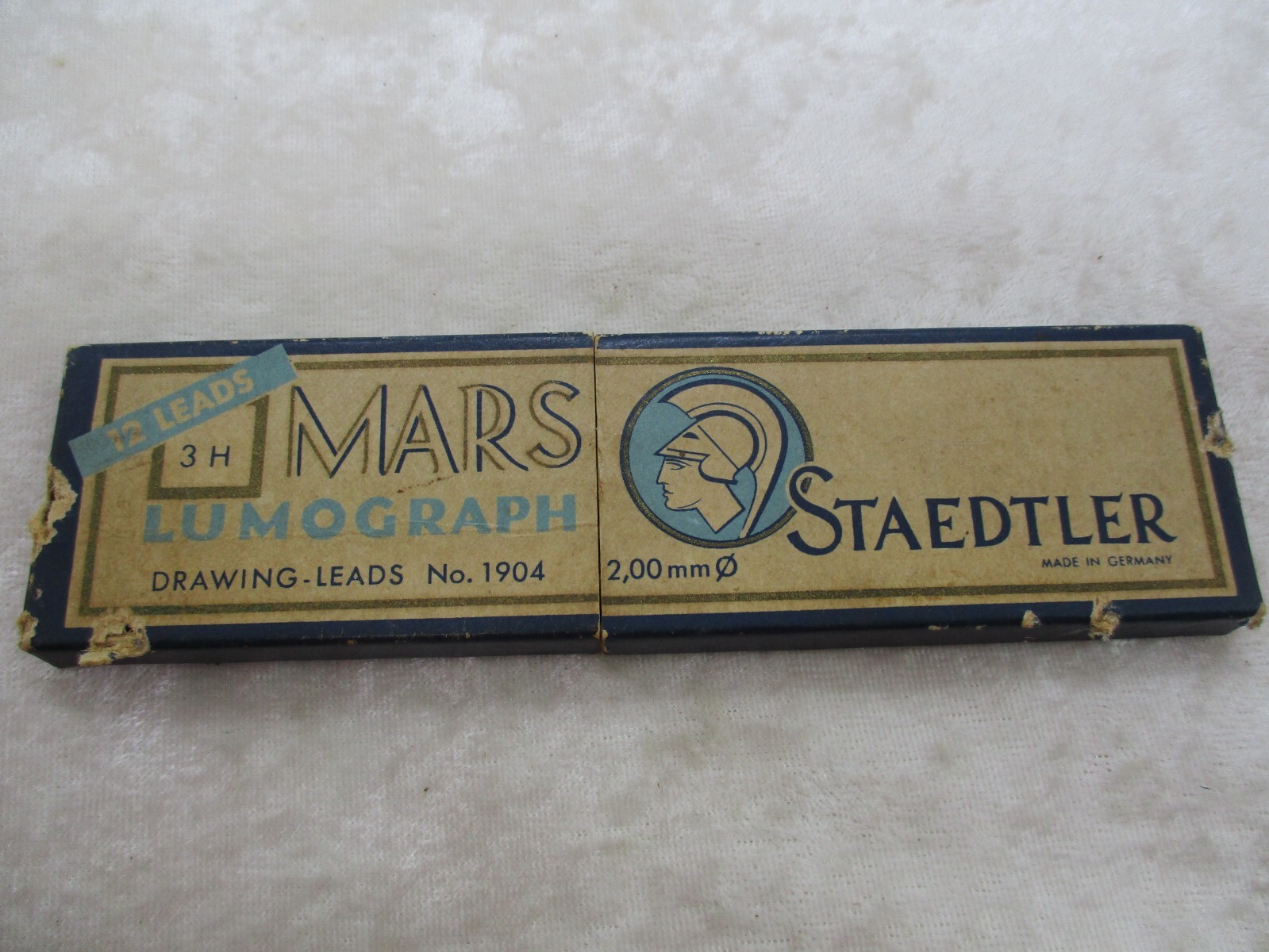 Vintage Box of Mars Lumograph Staedtler Drawing Leads No. 1904-3H, NOS