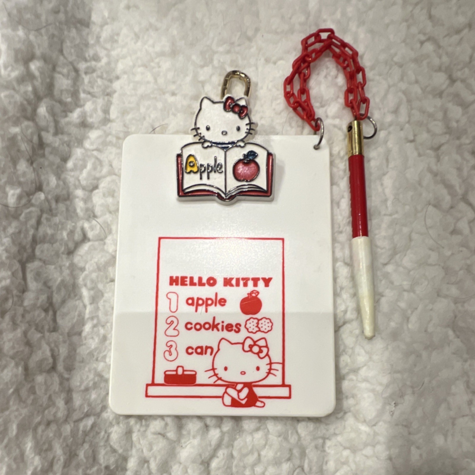 Sanrio Hello Kitty Vintage Mechanical Pencil & Writing Board Set 1976 Red