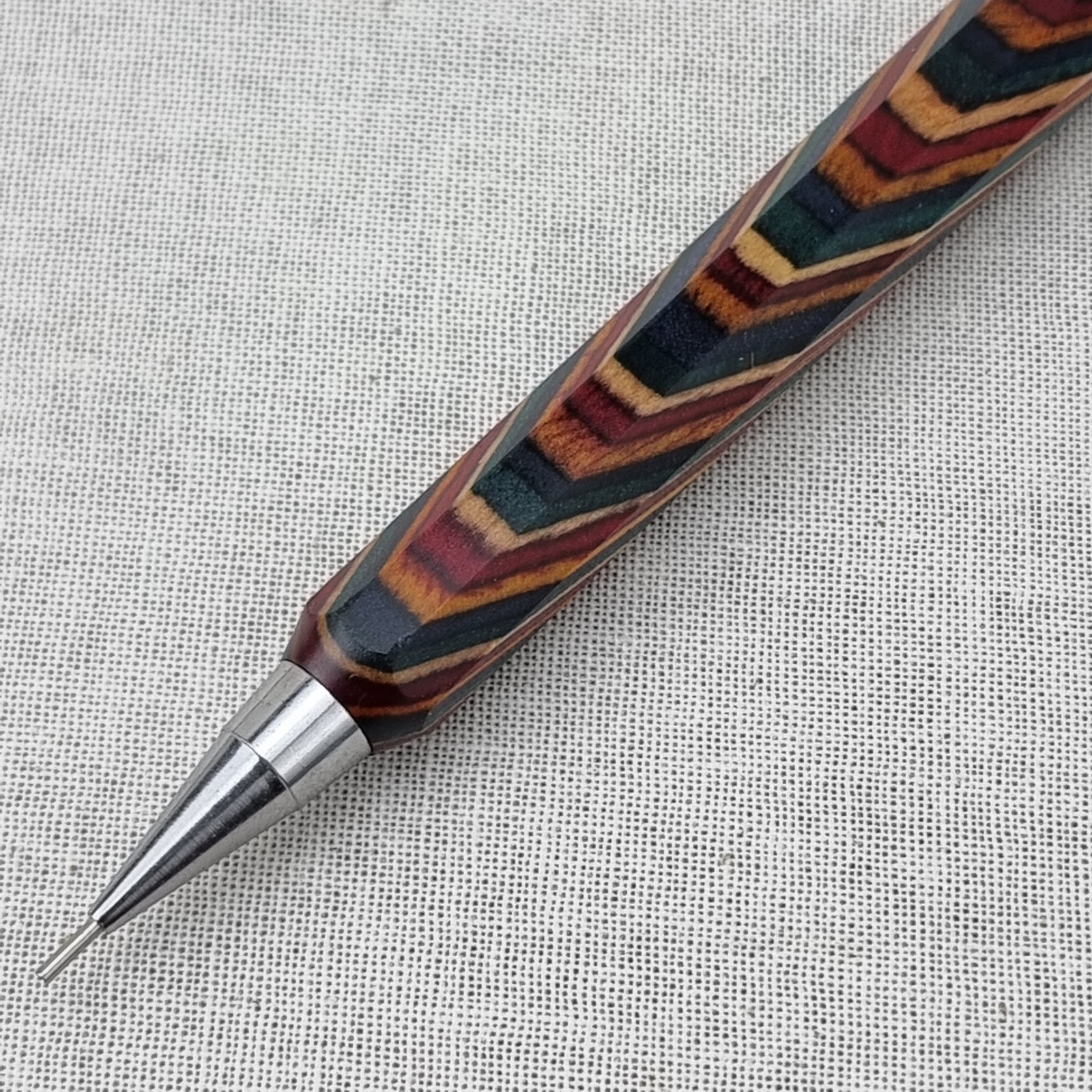 Hand Crafted Pentel P-205(0.5mm) Mechanical Pencil with Octagonal Wood Barrel