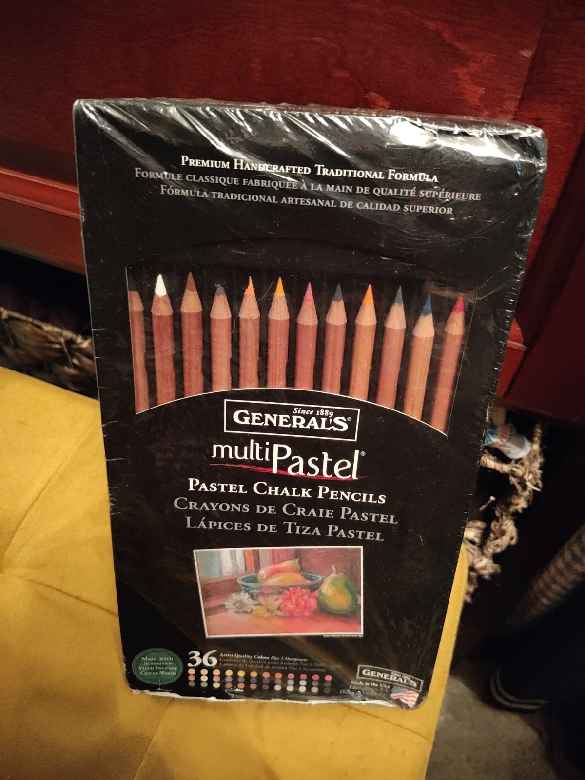 New General’s MultiPastel (R) Chalk Pencils 36/Pkg-Assorted Colors Rare Drawing