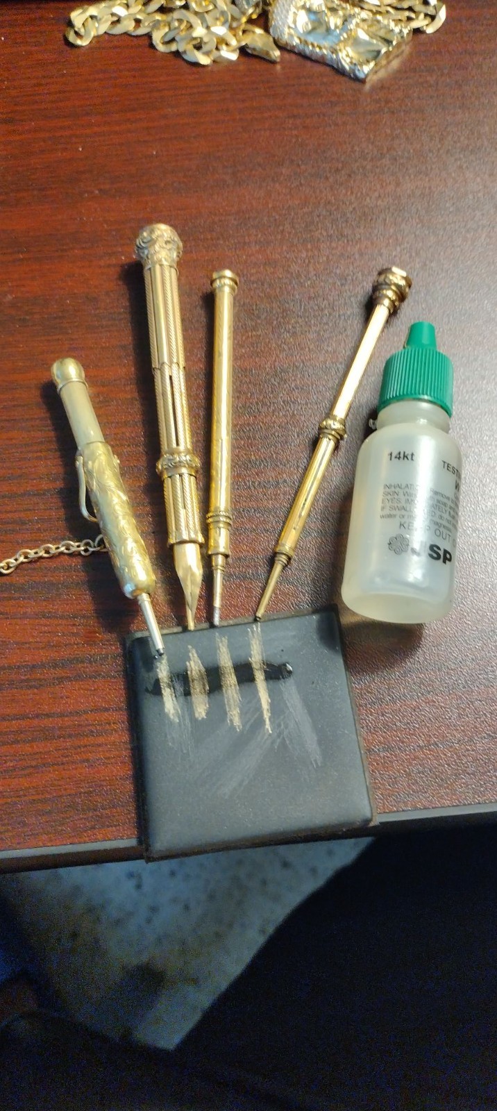 65.4 grams 14k gold Hand-engraved antique used mechanical pencil