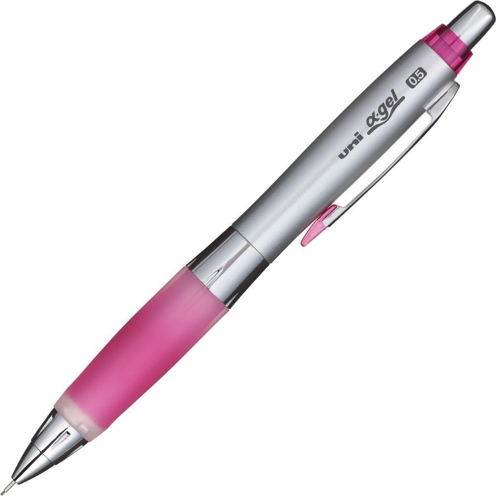 Uniball Alpha Gel 0.5mm Mechanical Pencil Rose Pink Soft Grip Shaker Pen