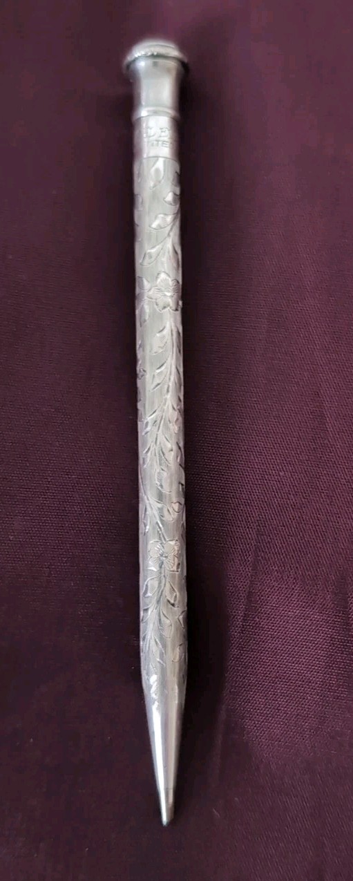 Vintage Wahl Eversharp Sterling Silver Mechanical Pencil, Art Deco Design, 1920s