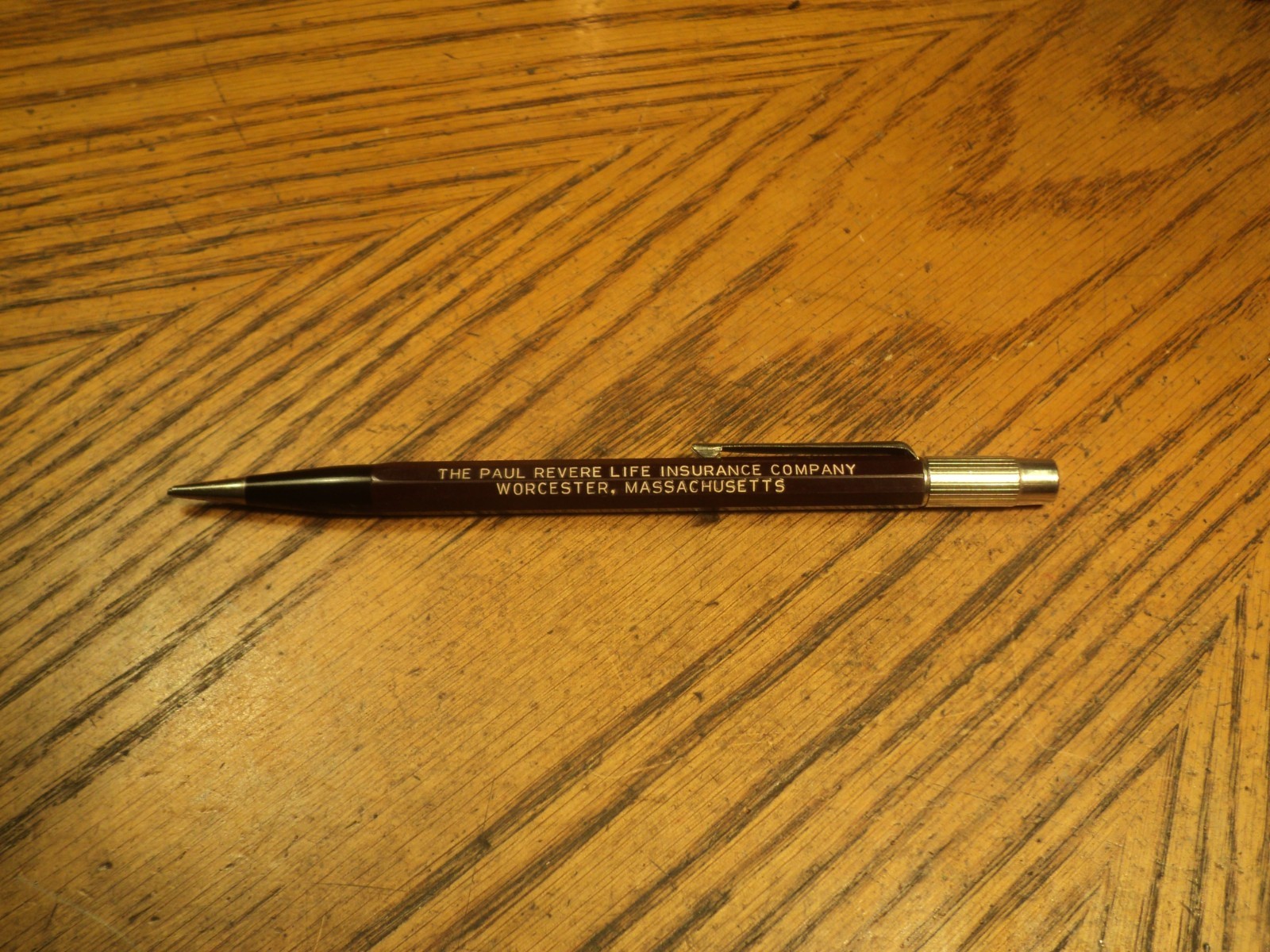 Vintage Autopoint Mechanical Pencil Paul Revere Life Insurance Co Metal Cap