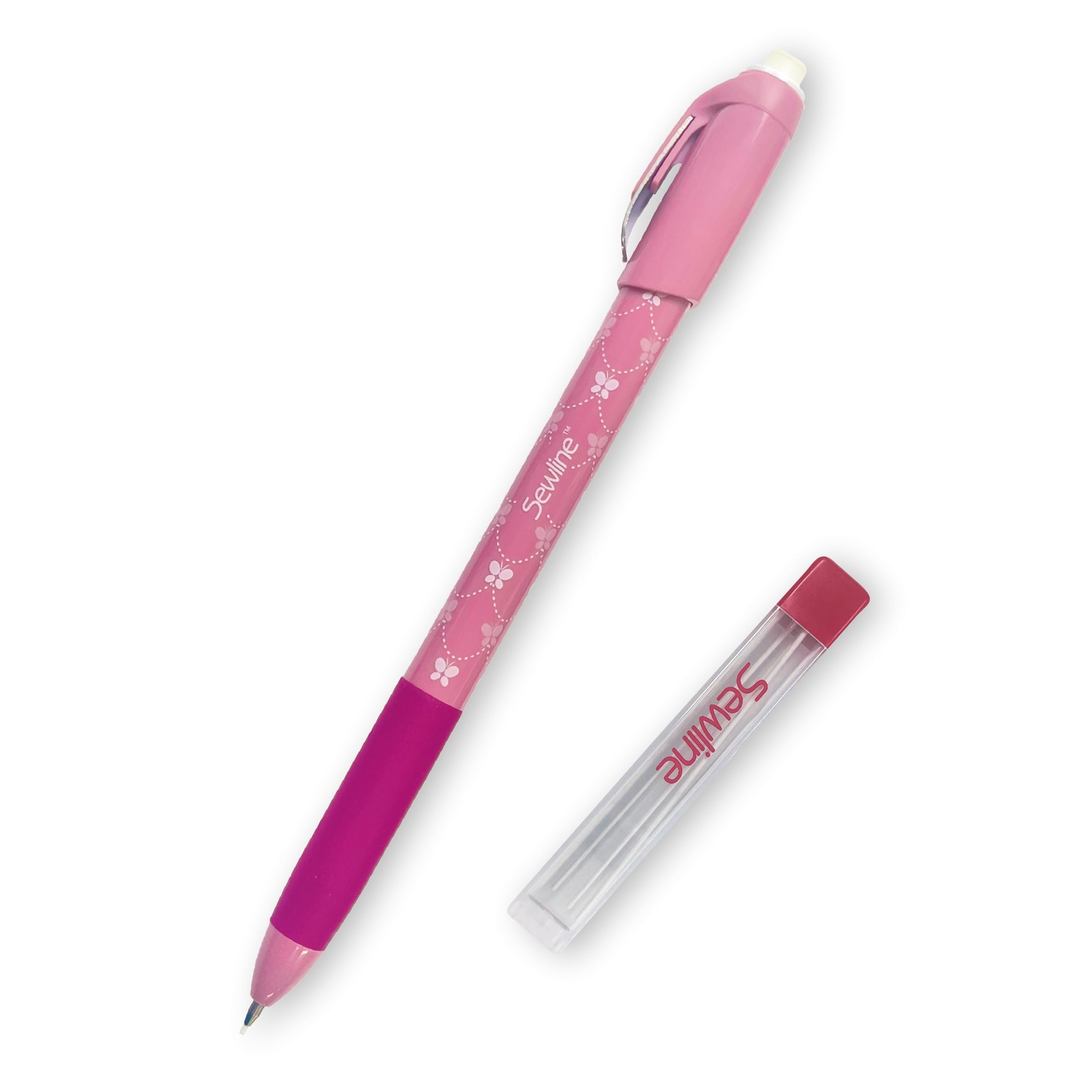 Sewline Fabric Pencil with 6 Refills Easy Erase 0.9mm Ceramic Leads White