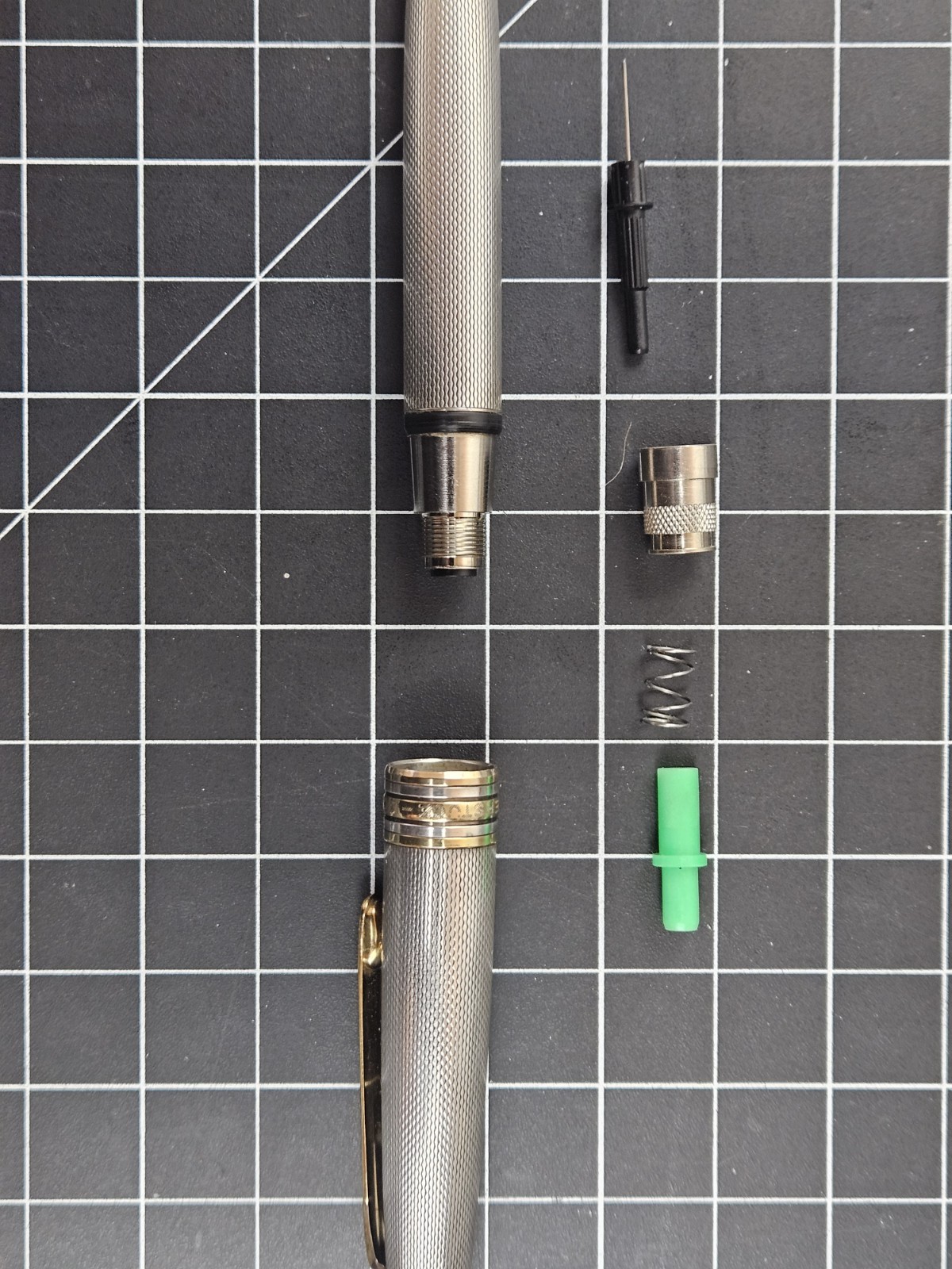 Sterling Silver Montblanc Meisterstuck Barleycorn Mechanical Pencil Needs Repair