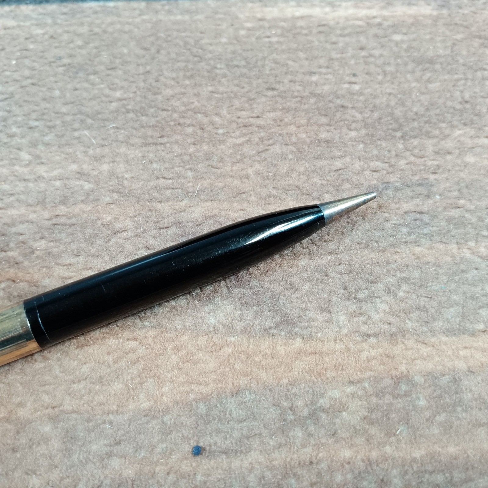 Sheaffer’s Mechanical Pencil Black Good Vintage Gold Band With Box