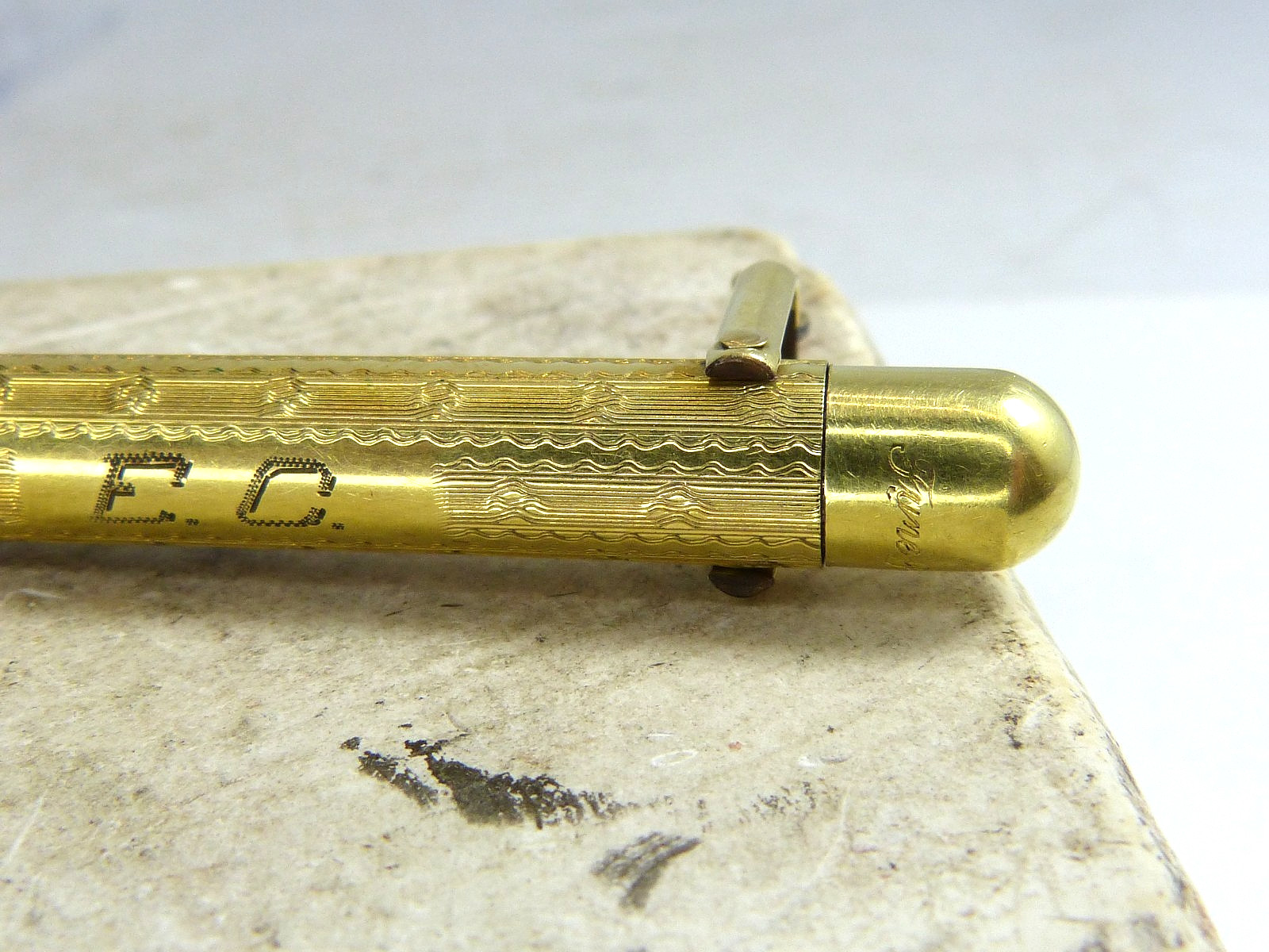 Antique Mabie Todd Fyne Poynt Mechanical Pencil Gold Filled Estate Find !