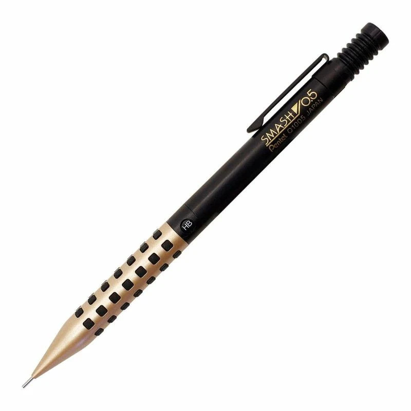 Pentel Smash 0.5 Mechanical Pencil,Gold&Black Barrel,Limited Edition Q1005-XAKS