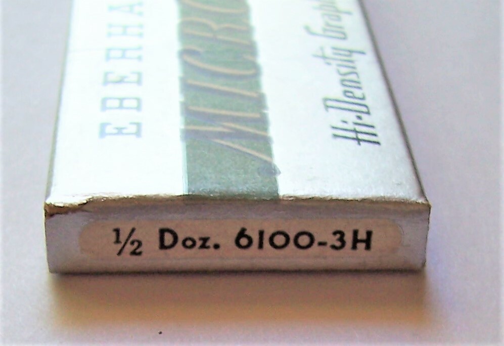 Vintage Pack of 6 Eberhard Faber Microtomic 6100 3H 17 Degrees Pencil Leads