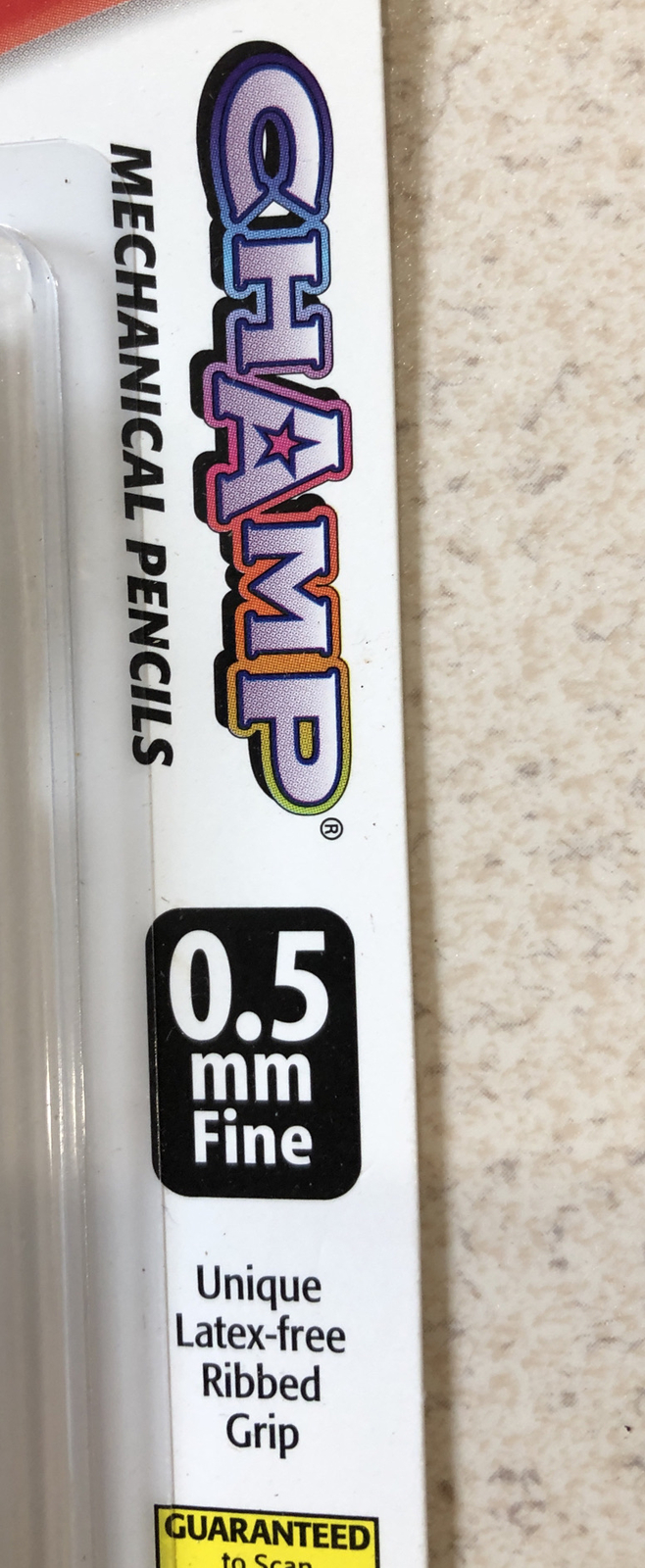 Pentel Champ Mechanical Pencils – Charcoal Grey Barrels 2 Pk 0.5 mm Lead