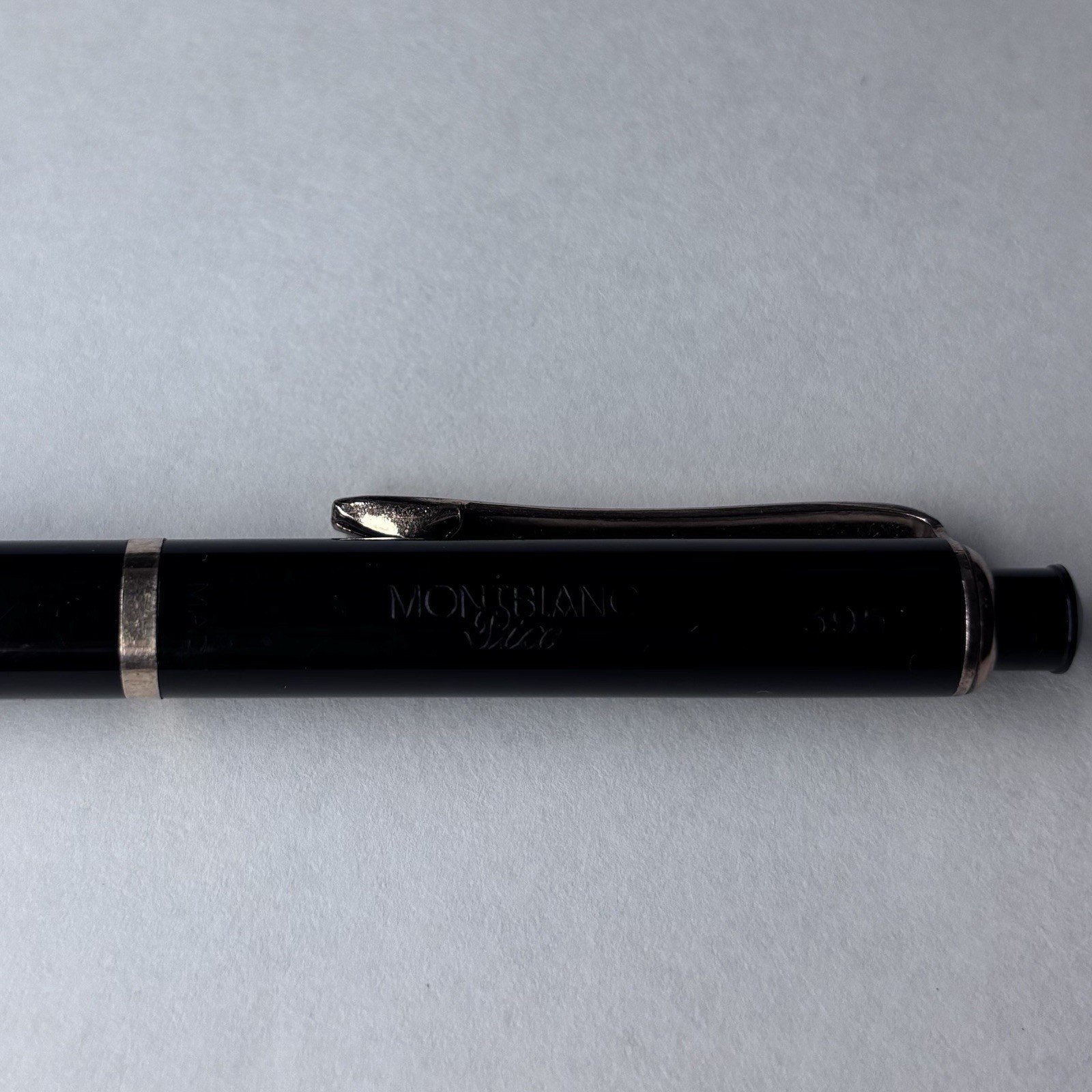 Vintage 50s Montblanc Pix Mechanical Pencil Black Resin With Gold Good Condition