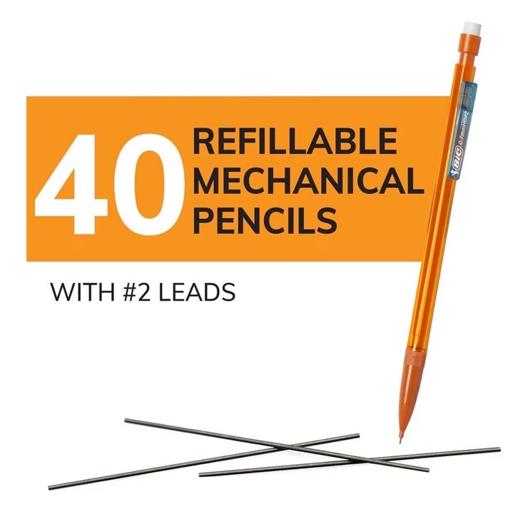 Xtra-Smooth Mechanical Pencils with Erasers Medium Point (0.7Mm) Bulk Mechanic