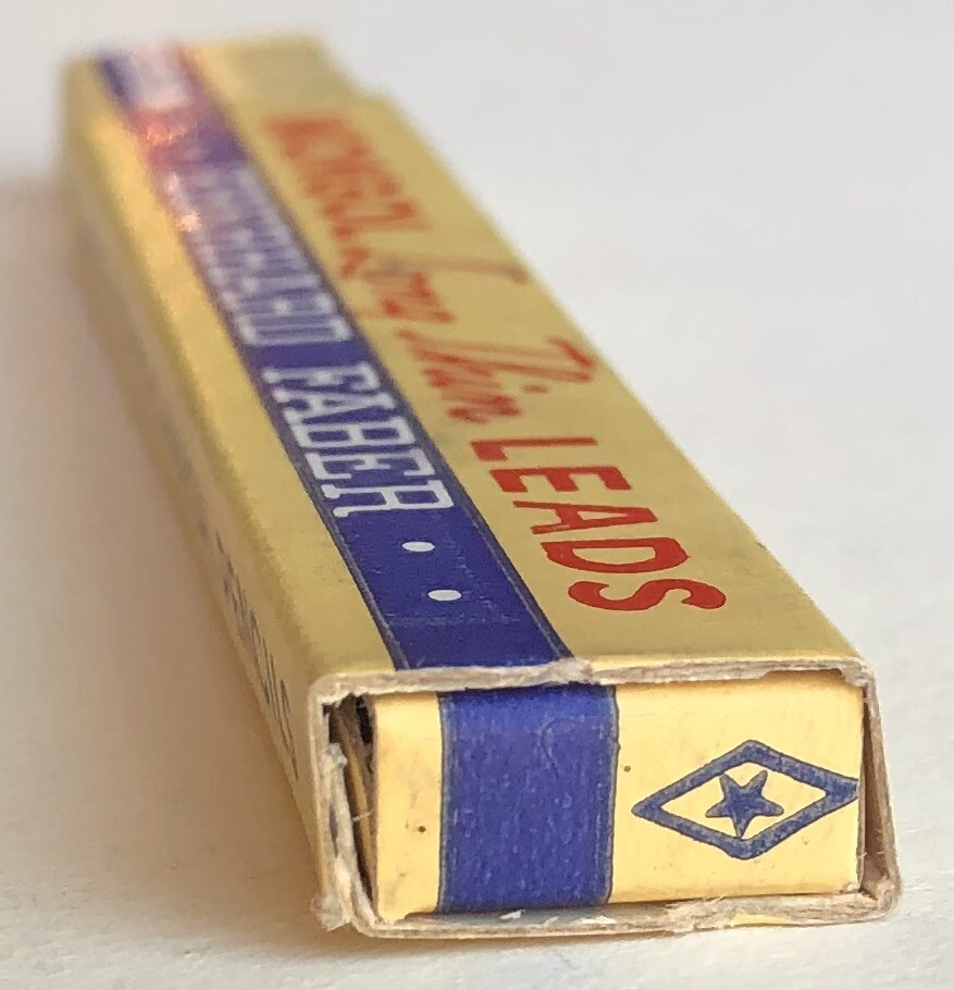 Vintage EBERHARD FABER Mongol BLUE Mechanical Pencil Lead 1.18mm 4″ NOS 12pk USA