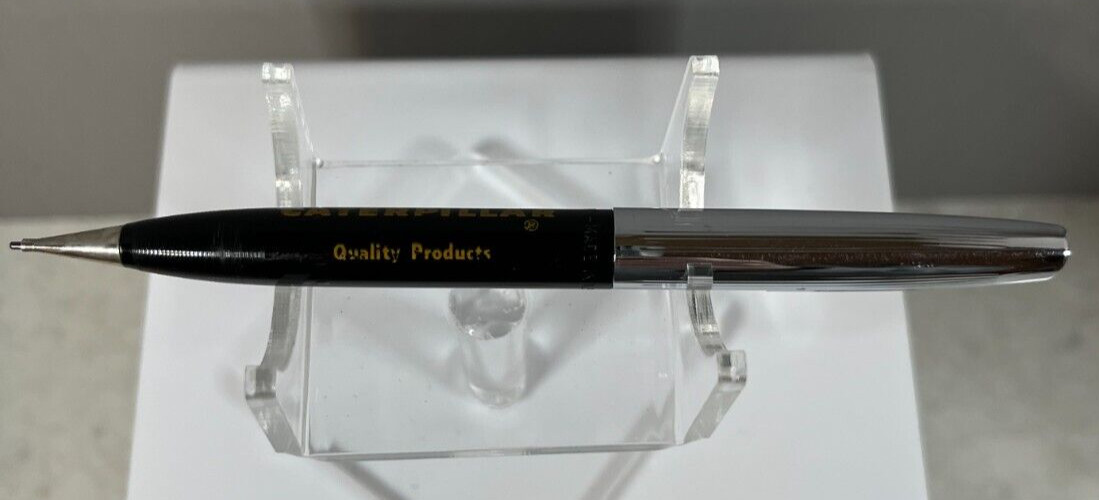 Vintage Shaeffer’s Silver Tone & Black CATERPILLAR Advertising Mechanical Pencil