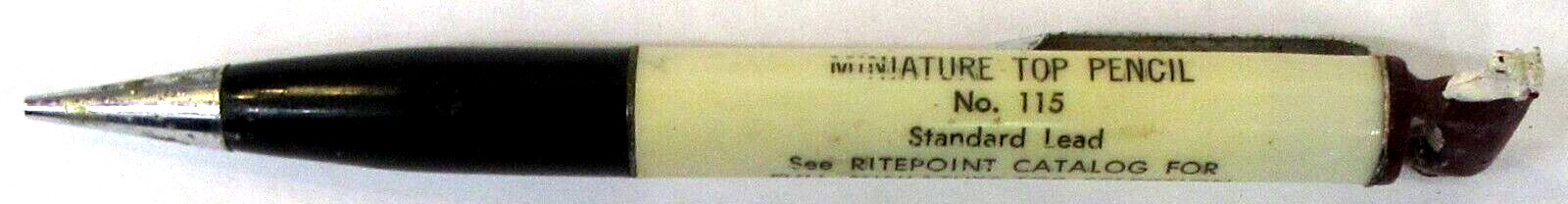 1940’s figural STEER figural Miniature Top SAMPLE Mechanical Pencil by Ritepoint