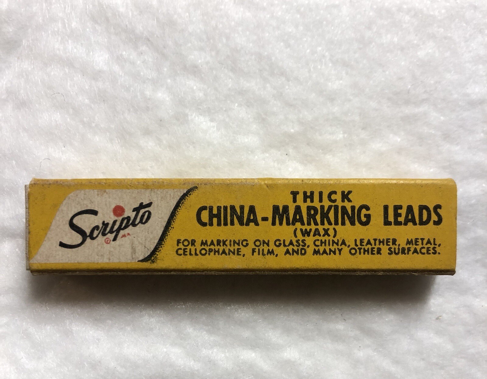 Vintage Scripto -Thick China Marking Leads Wax G920 Red .120″ Pencil Mechanical