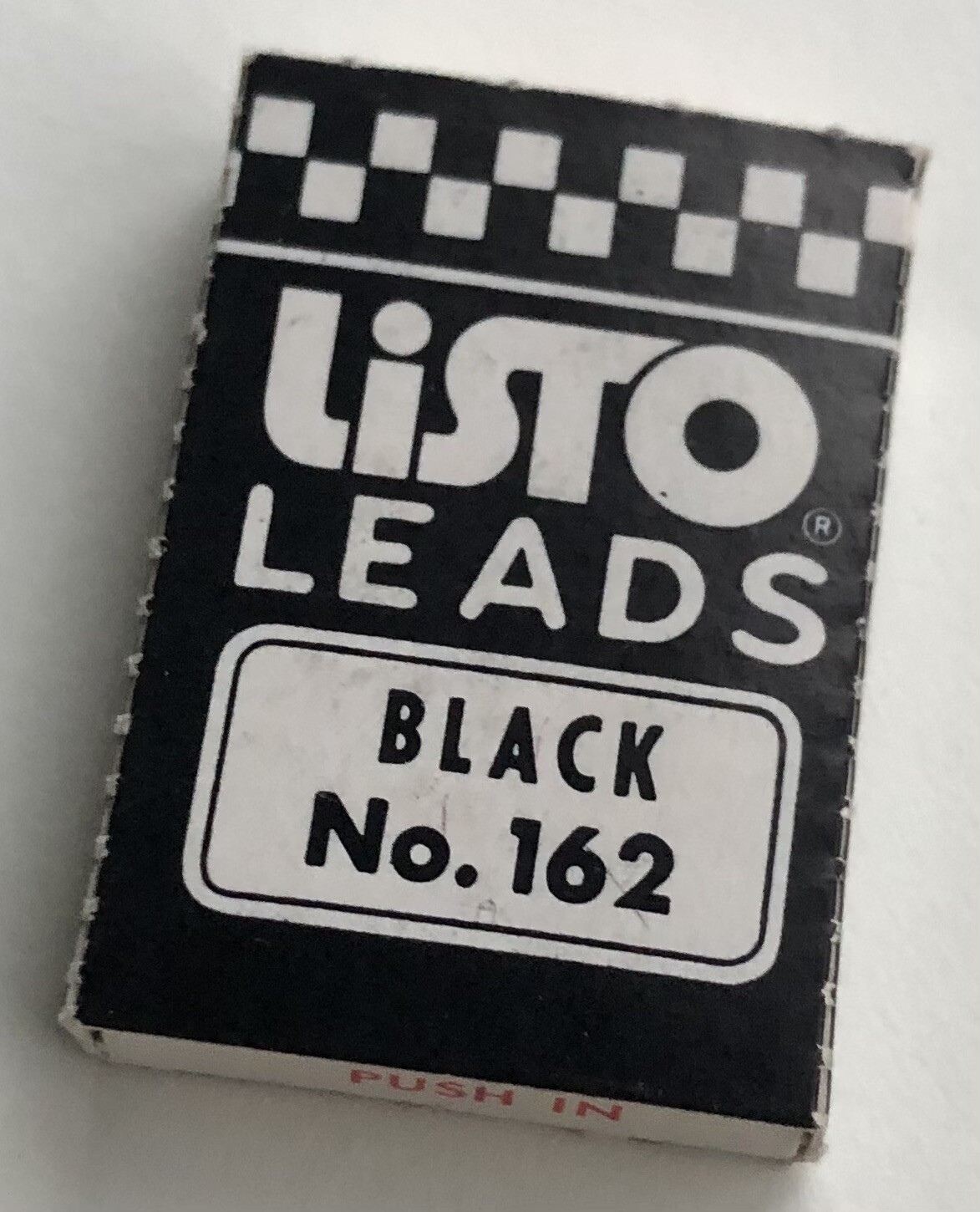 Vintage LISTO Pencil Corporation 4mm Black No. 162 Marking Lead 6 Pack CA USA