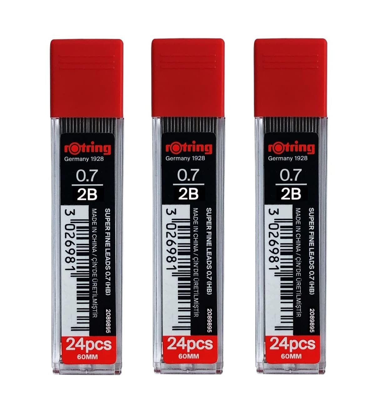 0.7mm 2B Super Polymer Pencil Lead Pack of 3 Tubes 72 Leads in Total Refil…