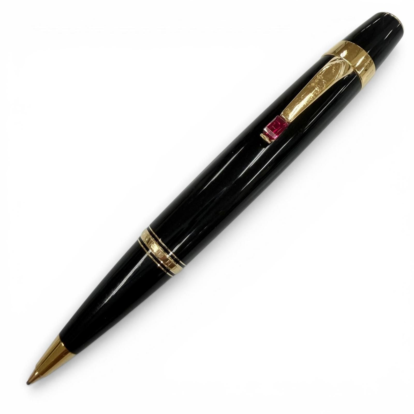 MONTBLANC Boheme Red Gemstone White Star Twist Mechanical Pencil Black Gold